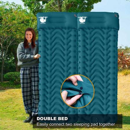 Outdoor Camping Sleeping Pad  with Built-in Pillow for Backpacking Hiking 