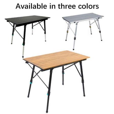 Camping Table Foldable Outdoor Camping Table Adjustable Height Adjustable Outdoor Table Portable Folding Lightweight Table for Picnic 