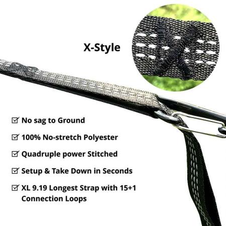 High Quality China Manufacturer Hammock Tree Straps Swing Tree Straps for Camping Hiking 