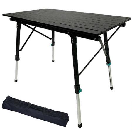 Outdoor Height Adjustable Lightweight Aluminum Folding Camping Table 