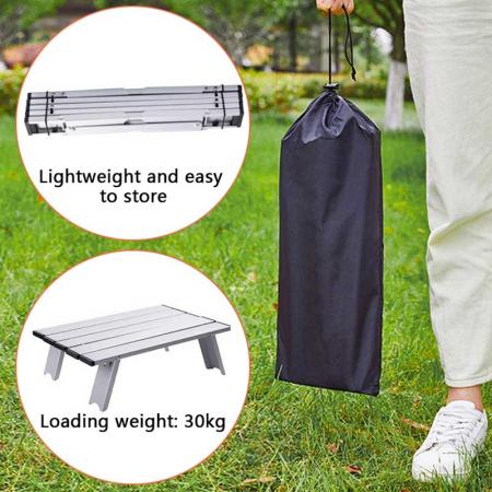 Aluminium Foldable Table Aluminum Camping Outdoor Lightweight for Beach Backyards BBQ Party 