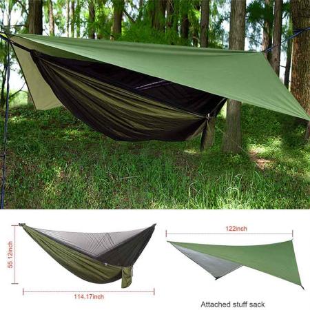 Lightweight Waterproof hammock tarp hammock rain fly hammock cover for Backpacking Hiking and Camping Gear 