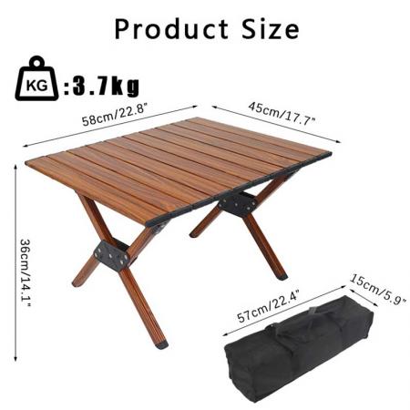 Camping Table Foldable Outdoor Table Portable Folding Lightweight Table for Picnic Beach 