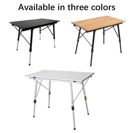 Table Foldable Portable Adjustable Table Aluminum Folding Small Lightweight Portable Camping Table for Picnic Beach Outdoor 