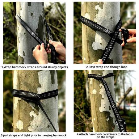 Hammock Straps for Trees Heavy Duty Hammock Tree Straps for Travel Camping Outdoor 