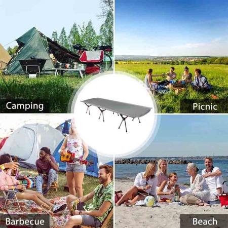 Hot Sale Aluminum Portable Folding Camping Bed with Carry Bag 