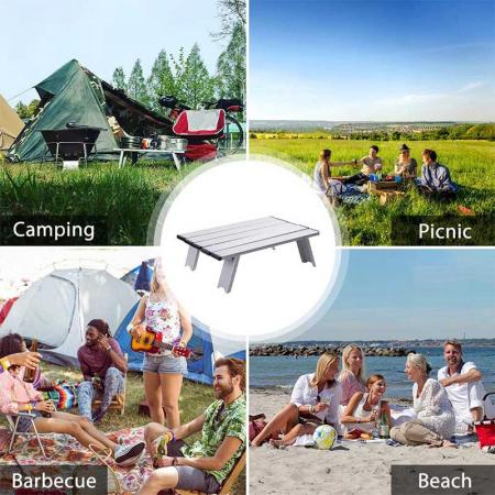 Aluminium Foldable Table Aluminum Camping Outdoor Lightweight for Beach Backyards BBQ Party 
