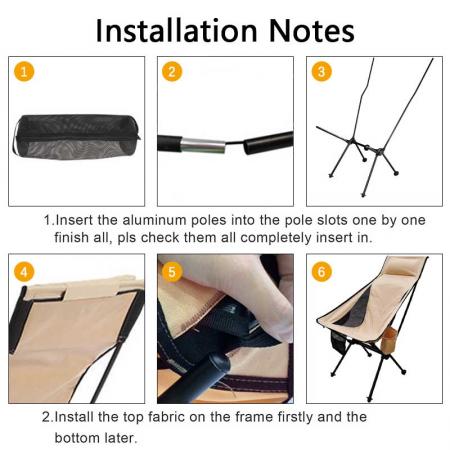 Outdoor Table and Chair set Portable Camp Folding Chair with Carry Bag Easy to Carry for Outdoors 