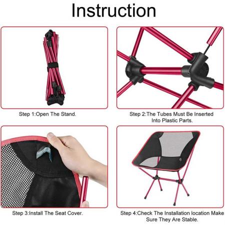 Beach Chair Foldable Outdoor Folding Chair for Camping Backpacking Picnic Beach 