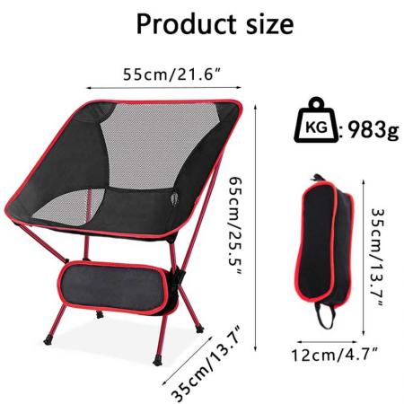 Beach Chair Foldable Outdoor Folding Chair for Camping Backpacking Picnic Beach 