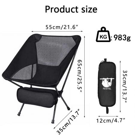 Folding Beach Chair Outdoor 600d Oxford Chair for Camp Backpack 
