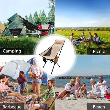 Outdoor Table and Chair set Portable Camp Folding Chair with Carry Bag Easy to Carry for Outdoors 