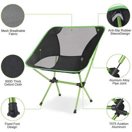 Portable Beach Chair Outdoor Camping Beach Chair for Fishing Backpacking 
