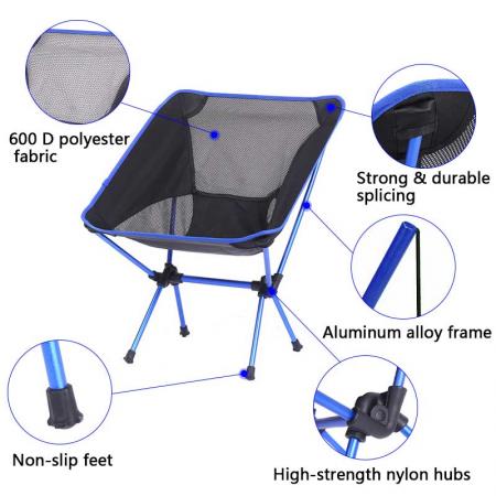 Folding Lounge Chair Lightweight Folding Beach Camp Chair with Carry Bag Easy to Carry 
