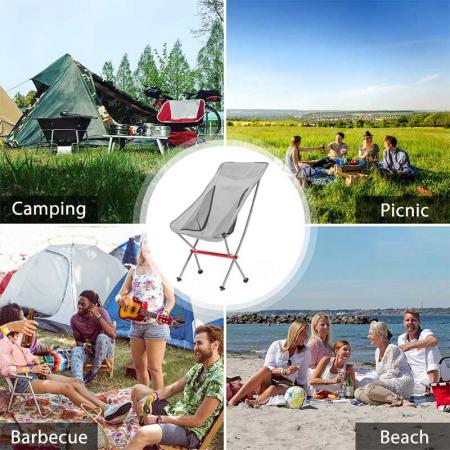 Aluminium Beach Chair Portable Camping Foldable with Carry Bag Durable Ultralight Beach Chair 