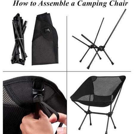 Folding Beach Chair Outdoor 600d Oxford Chair for Camp Backpack 