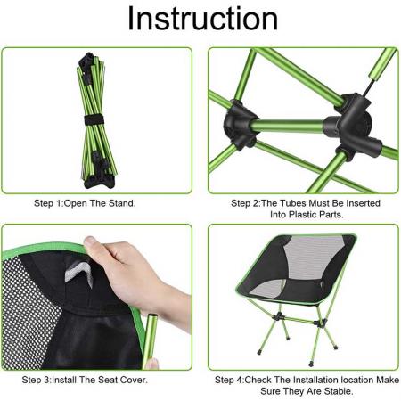 Portable Beach Chair Outdoor Camping Beach Chair for Fishing Backpacking 