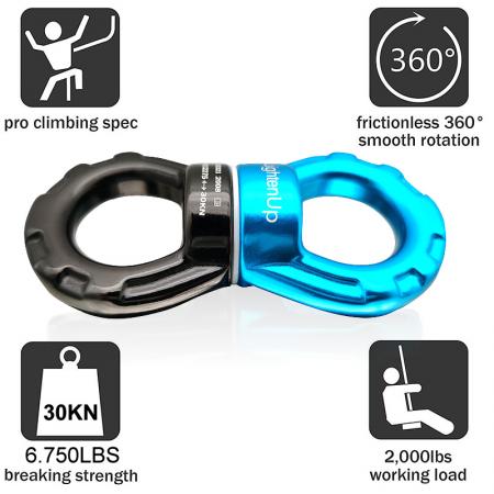Amazon Hot Aluminum Safety Locking Swivel Carabiner Universal ring 
