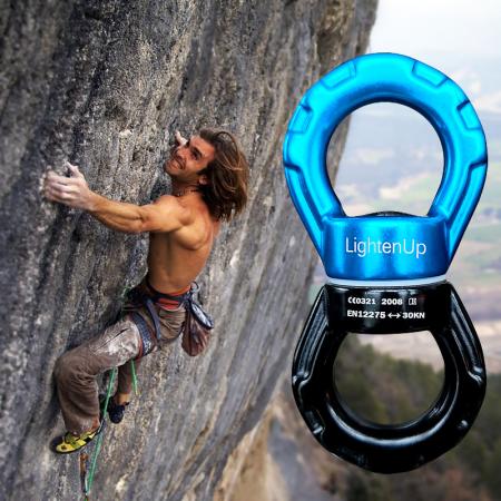 Amazon Hot Aluminum Safety Locking Swivel Carabiner Universal ring 