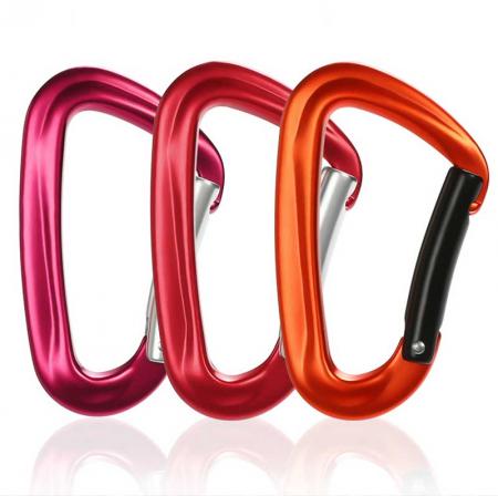 Personalized Locking Aluminium Carabiner Clip for Outdoor Hammock Snap Hook 12KN Customized LOGO