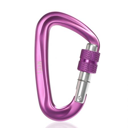 Wholesale Custom Camping Hiking Outdoor Small Safety Snap Hook Clip logo Keychain Locking Aluminum Alloy Carabiner 