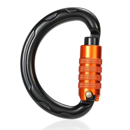 Aluminum 25KN Ultra-Light Locking Climbing Carabiner Screw Snap Hook 