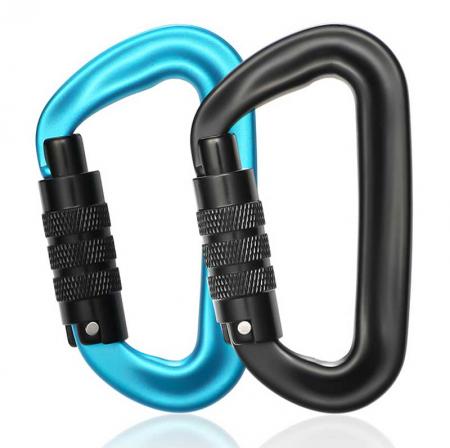 Wholesale Custom Camping Hiking Outdoor Small Safety Snap Hook Clip logo Keychain Locking Aluminum Alloy Carabiner Keychain 
