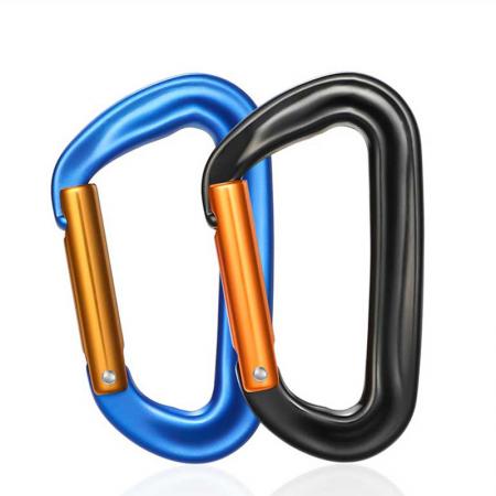 Customized Small Keychain Carabiner Snap Lock Hook Tool Aluminum D Shape Rock Climbing Carabiner Clip