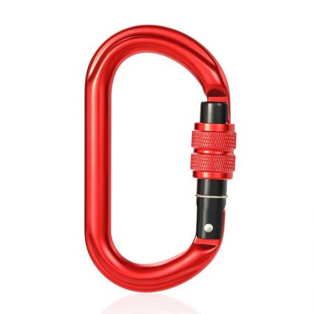 Lightweight 25kN Round Aluminum Locking Carabiner Clip with High Quality Snap Hook Climbing 