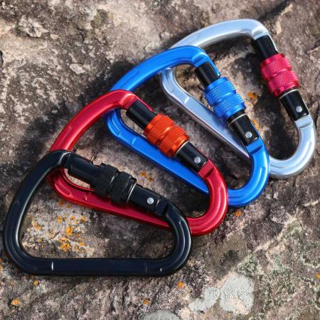 High Quality Safity Aluminum Colorful Outdoor Hook Rock Climbing Carabiner Snap Hook Multi Tool Carabiner 