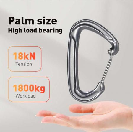 18KN Lightweight Heavy Duty Aluminium Carabiner Clips for Hammocks Camping Key Chains Outdoor and Gym etc 