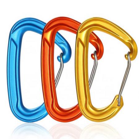 18KN Lightweight Heavy Duty Aluminium Carabiner Clips for Hammocks Camping Key Chains Outdoor and Gym etc 