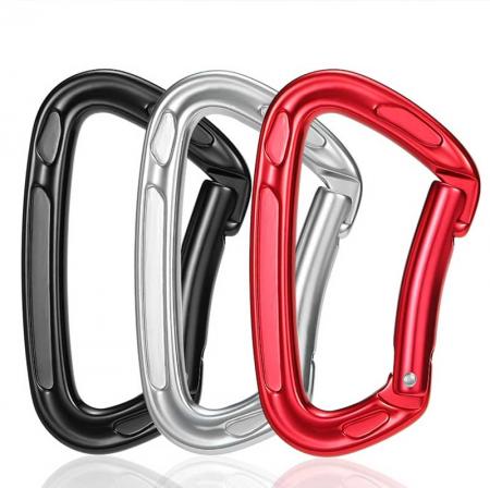 Factory Heavy Duty 22KN Snap Hook D Shape 7075 Aluminum Carabiner Clip for Climbing 