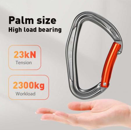Heavy Duty Wholesale Custom Climbing Carabiner Clip Aluminum Alloy Snap Hook Rappelling Dog Leash 