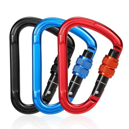 High Quality Safity Aluminum Colorful Outdoor Hook Rock Climbing Carabiner Snap Hook Multi Tool Carabiner 