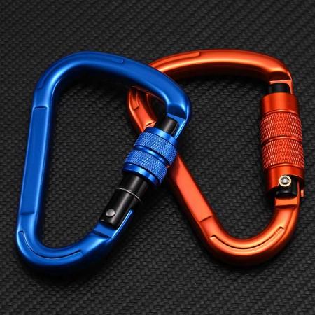 Heavy Duty Aluminium Alloy Carabiner Clip D-Ring Snap Hook Clip Tool Carrier Carabiner 25KN Multi Tool Carabiner 