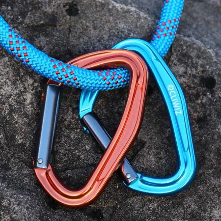 Factory Heavy Duty 23KN Snap Hook D Shape 7075 Aluminum Carabiner Clip for Climbing 