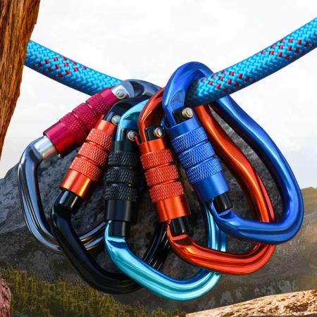 23KN Heavy Duty 7075 Aluminium Alloy Carabiner Clip D-Ring Clip Hook Clip Tool Carrier Carabiner