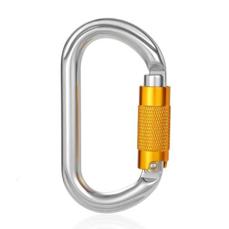 Customizable 25KN CE Aluminum Twist Lock Snap Hook Locking Climbing Carabiner Clips Multi Tool Carabiner 