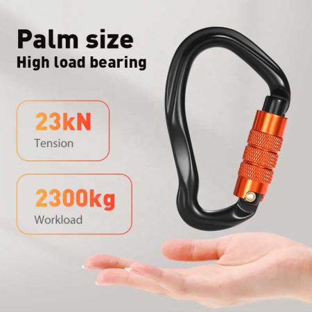 23KN Heavy Duty 7075 Aluminium Alloy Carabiner Clip D-Ring Clip Hook Clip Tool Carrier Carabiner