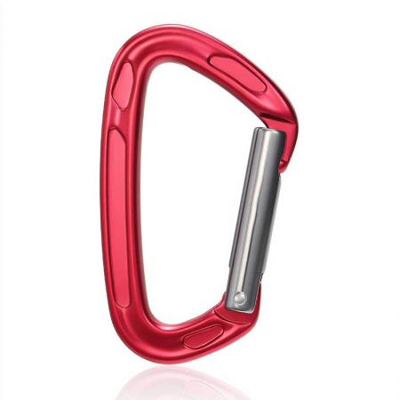 24KN Outdoor Custom Color Logo Snap Hook Aluminum Hiking Carabiner Hook 