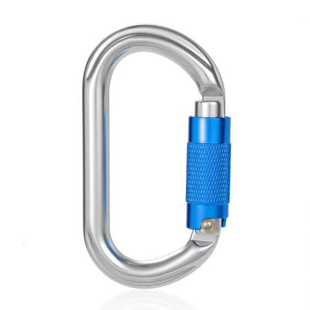 Heavy Duty Aluminium Alloy Climbing Carabiner Clip 0-Ring Snap Hook Clip Tool Carrier Carabiner 25KN Locking Carabiner 