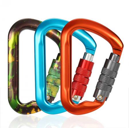 High Quality Outdoor Sports Shaped Aluminum Climbing Carabiner 