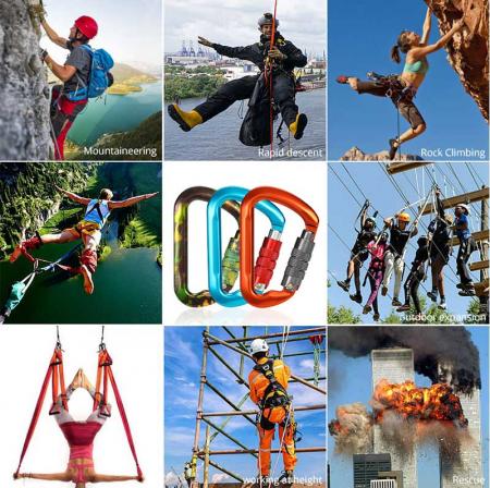 Manufacturer supply wholesale hot sale beautiful aluminium rock climbing carabiner 