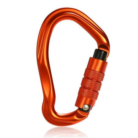 Customizable 23KN CE Certification Aluminum Auto Locking Climbing Carabiner Clips 