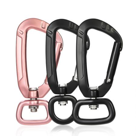 Amazon heavy duty Hiking Aluminum Carabiner Climbing Multi Tool 4KN Swivel Carabiner hook for Dog Leash 