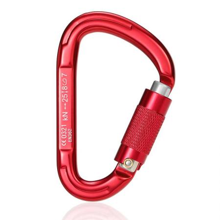 Auto Locking Carabiner for Camping Muti-function 25KN Outdoor Climbing Activity 7075 Material Anodizing Snap Hook Locking Carabiner 