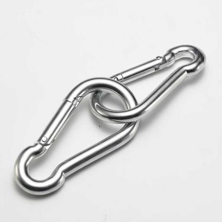 Factory Direct Wholesale Snap Hook 304/316 Stainless Steel Spring Climbing Button Carabiner 