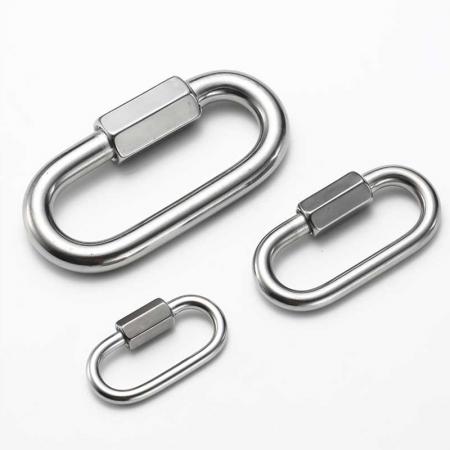 Quick Chain Link Chain Connecting Link Curt Threaded Stainless Steel Quick Link / Snap Hook 