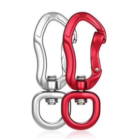 Amazon Hot Salte Hiking Aluminum Carabiner Climbing Multi Tool 4KN Swivel Carabiner hook for Dog Leash